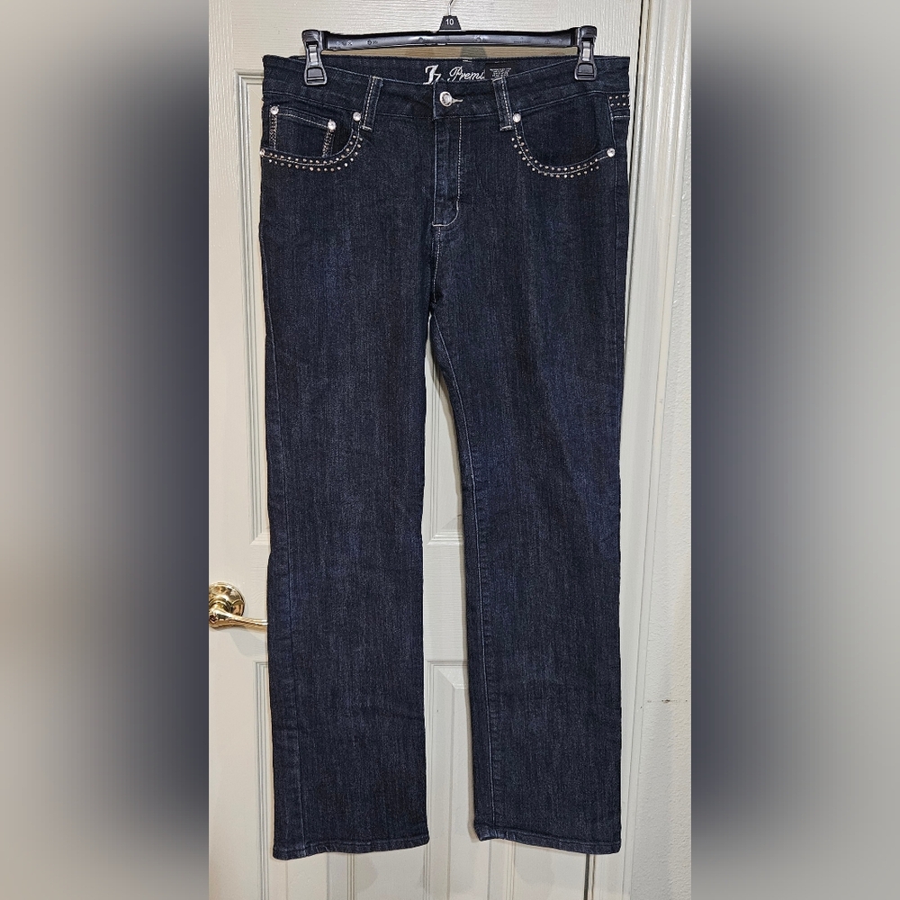 Jz Dark Blue Straight Leg Jeans